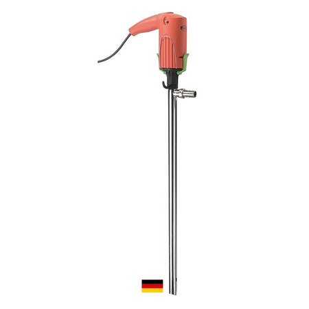 FLUX Drum Pump, Stainless Steel, 47" Long, Electric Motor, 120V, 60Hz, 1ph, 230 Watts Power 24-ZORO0081